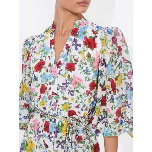 Alice + Olivia Women's Multicolor Antonette Floral Mini Dress Size 4 NWOT - Picture 3 of 11